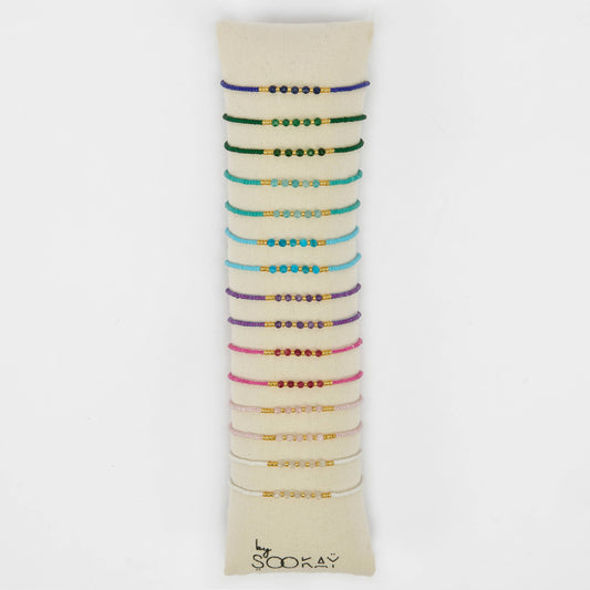 Bracciale con Pietre Rotonde e Perline Giapponesi