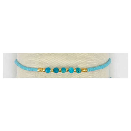 Bracciale con Pietre Rotonde e Perline Giapponesi