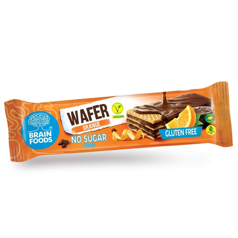 Wafer all'arancia senza glutine