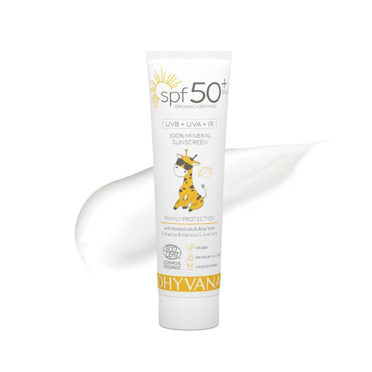 SPF50+PLUS Protezione solare minerale 100%