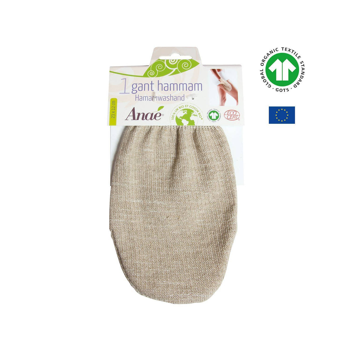 Guanto esfoliante hammam in Lino e Cotone Biologico