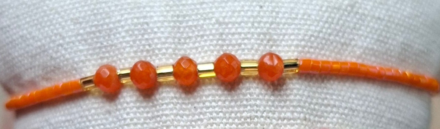 Bracciale con Pietre Rotonde e Perline Giapponesi