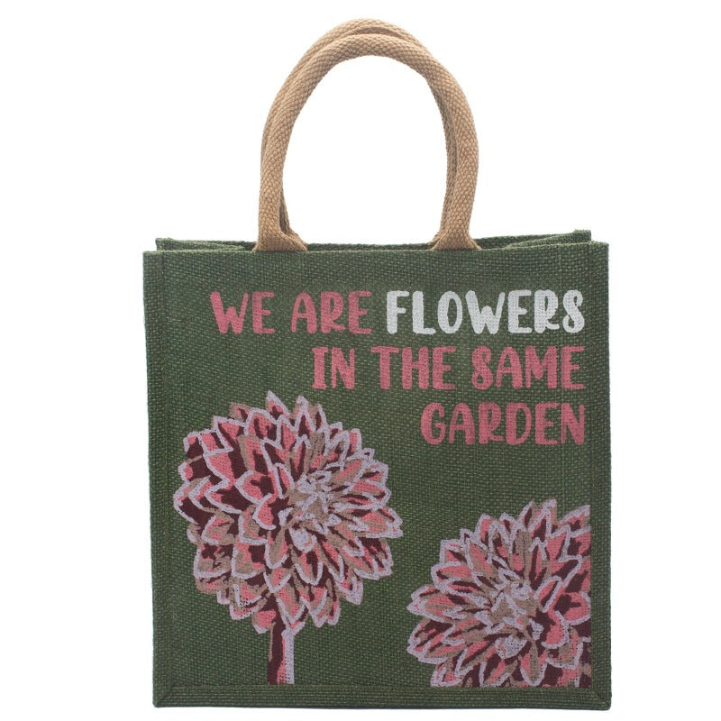 Borsa in Iuta Flowers