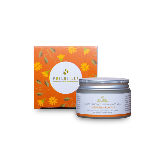 Crema Idratante Illuminante Viso Calendula e Avena