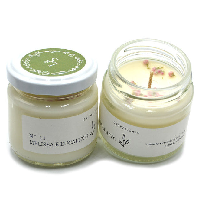 Candela Naturale in Vasetto N.11 Melissa ed Eucalipto