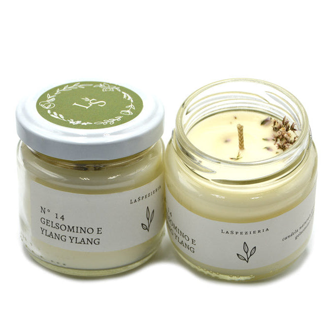 Candela Naturale in Vasetto N.14 Gelsomino e Ylang Ylang