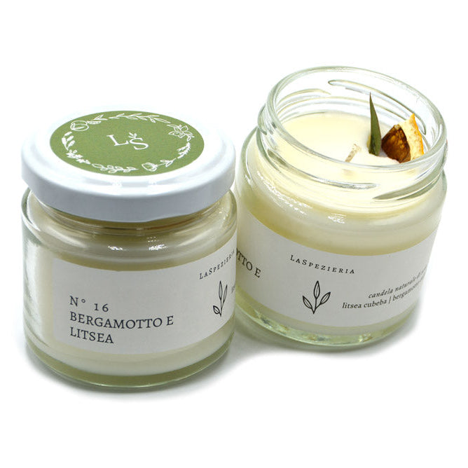 Candela Naturale in Vasetto N.16 Bergamotto e Litsea