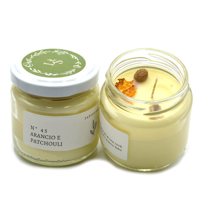 Candela Naturale in Vasetto N.45 Arancio e Patchouly