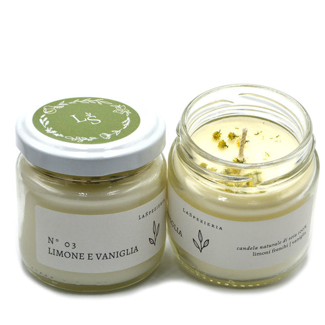 Candela Naturale in Vasetto N.03 Limone e Vaniglia