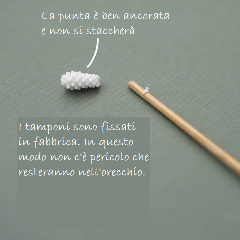 Cotton-Fioc Riutilizzabili in Cotone e Bambù 100% Organici