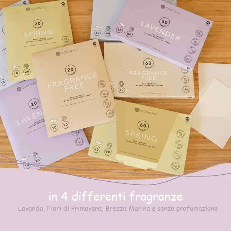 Detersivo Lavatrice in Fogli Senza Profumo