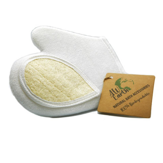 Guanto di Loofah scrubs naturale