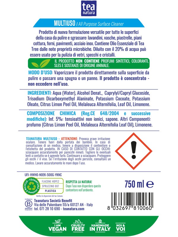 Detergente Multiuso e Vetri