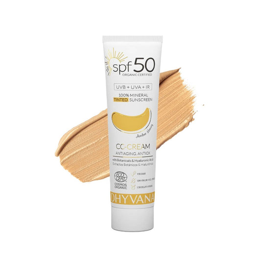 CC-Cream SPF50 con protezione solare minerale colorata 100%