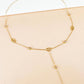 Collana a Y con strass in acciaio inossidabile
