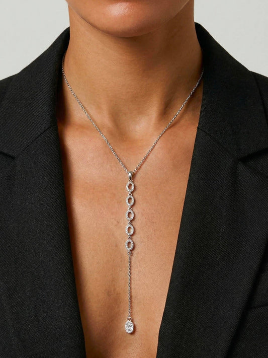 Collana Y Joyce - strass argentati
