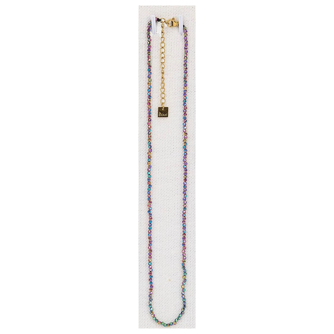 Collana in cristallo di Vetro Sfaccettato
