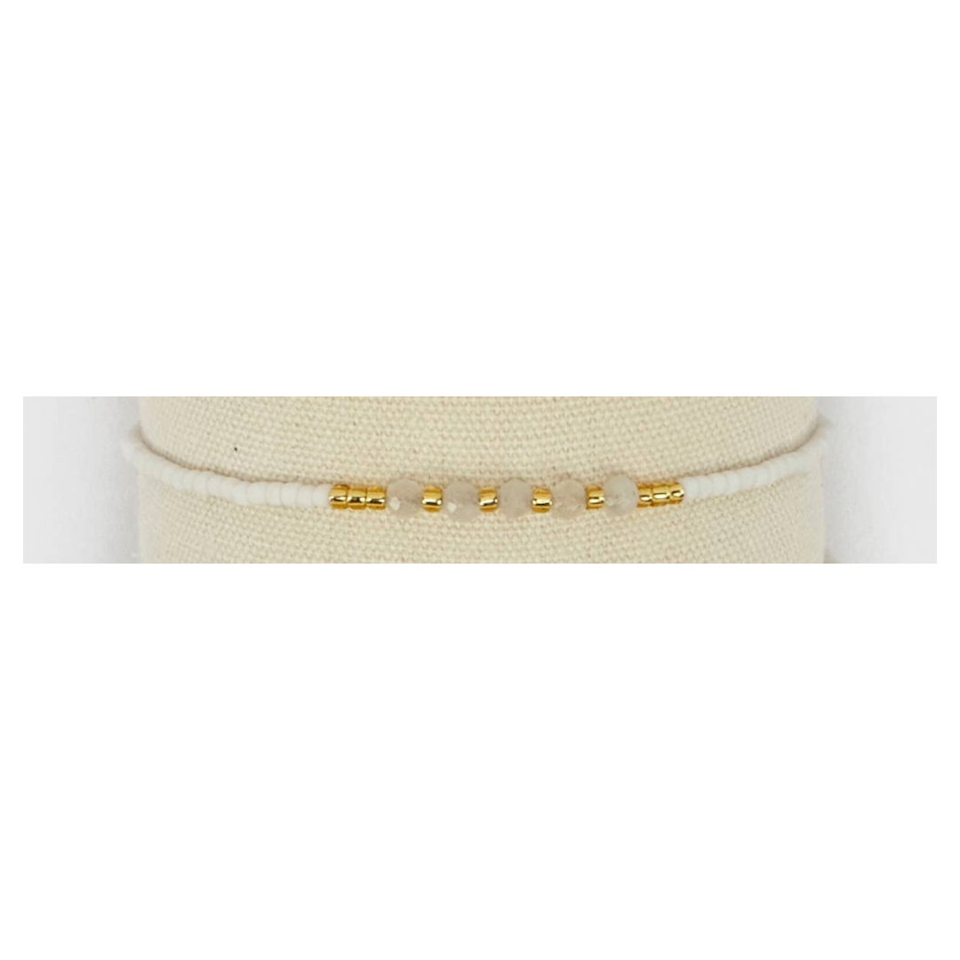 Bracciale con Pietre Rotonde e Perline Giapponesi