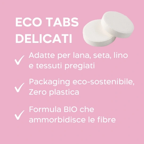 Detersivo Bucato Delicati Bio tabs