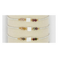Bracciale Quadrato Vetro, Pietre e Perle Bianche