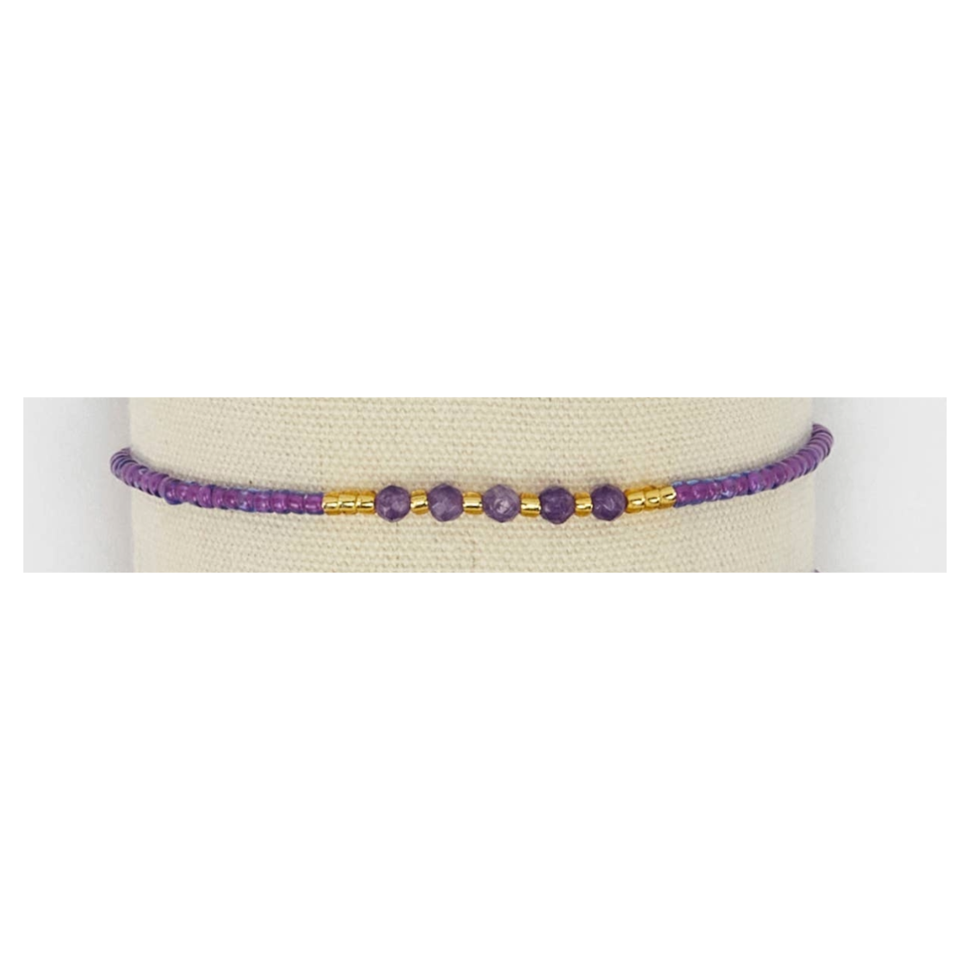 Bracciale con Pietre Rotonde e Perline Giapponesi