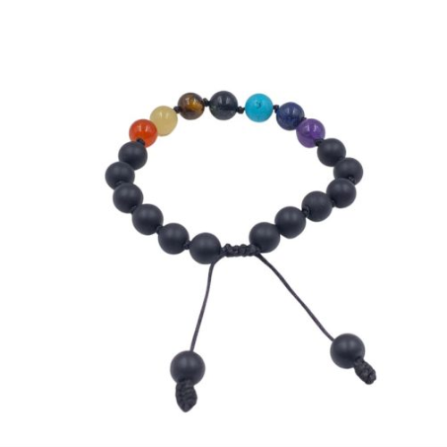 Bracciale Onice Nera 7 Chakra