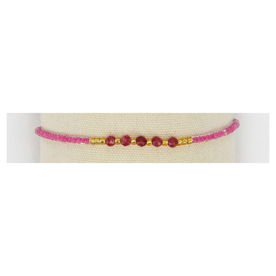 Bracciale con Pietre Rotonde e Perline Giapponesi