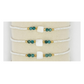 Bracciale Quadrato Vetro, Pietre e Perle Bianche
