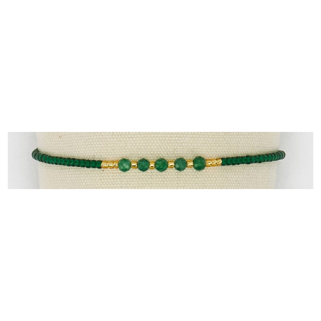 Bracciale con Pietre Rotonde e Perline Giapponesi