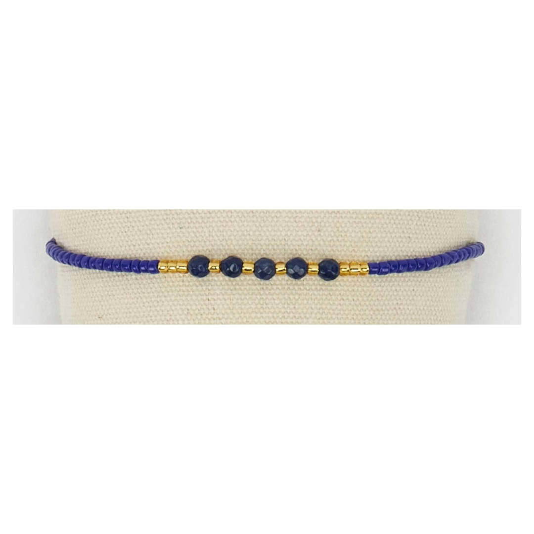 Bracciale con Pietre Rotonde e Perline Giapponesi
