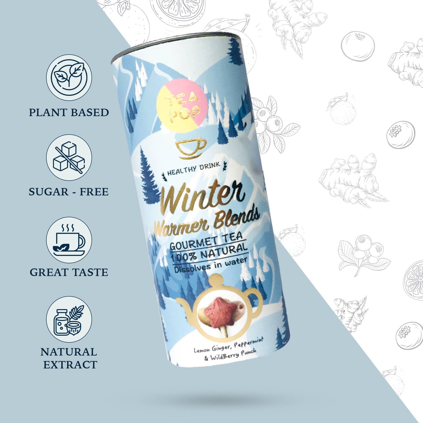 Nuovi bastoncini Winter Warmer Tea-Pop, 6 miscele deliziose