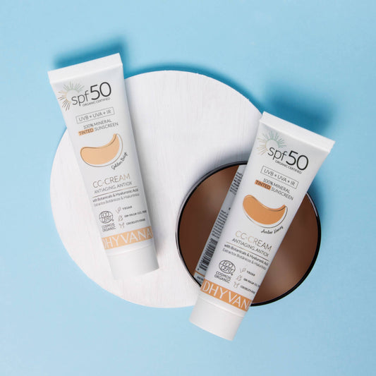CC-Cream SPF50 con protezione solare minerale colorata 100%