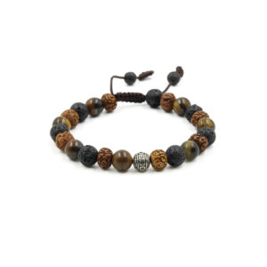 Bracciale Occhio di tigre, Lava e Rudra
