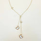 Collana a Y con farfalla in acciaio inossidabile