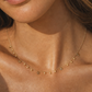 Collana a catena sottile con perle e sole
