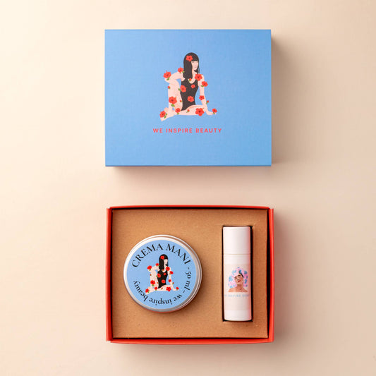 Cofanetto crema mani + Lip balm "Dolce coccola"