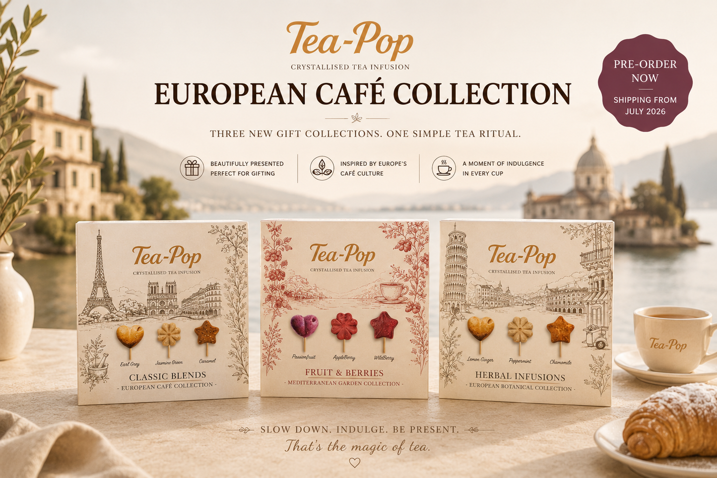 Scatola regalo di tè European Café – Infusi alle erbe (6 bustine)