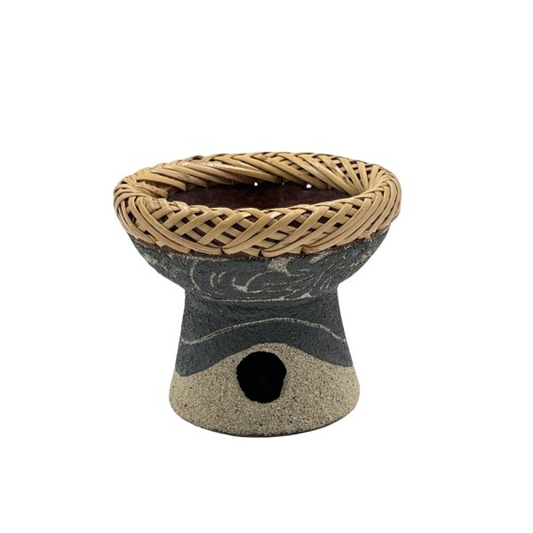 Bruciatore con sabbia colorata in Terracotta per resine in grani