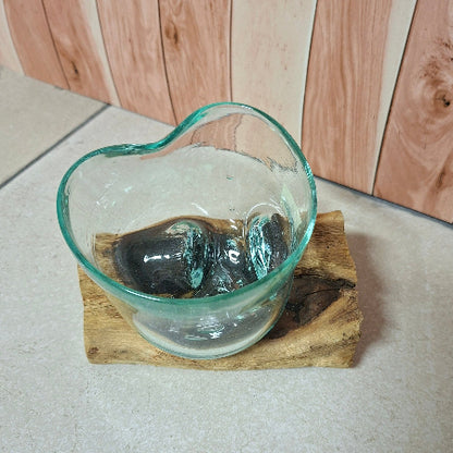 Blown Glass Vase on Wood