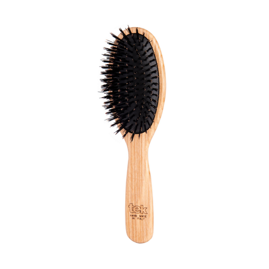 oval brush with bristles