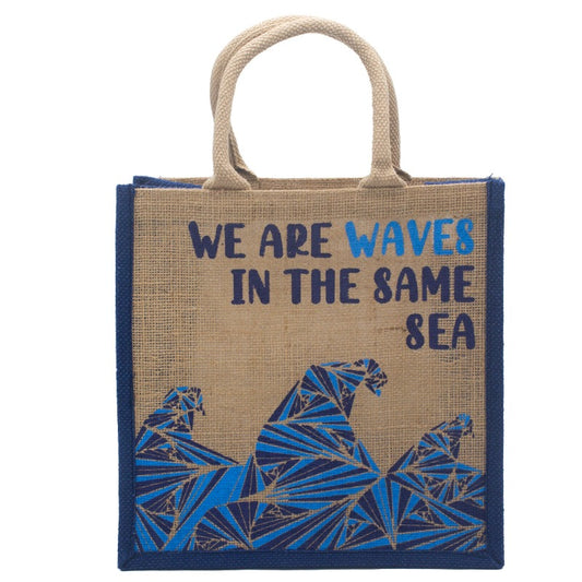 Waves jute bag