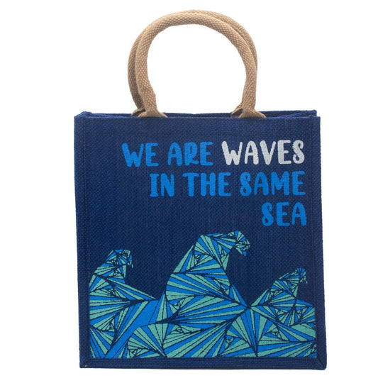 Waves jute bag