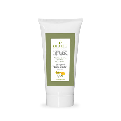 Detergente Viso Leggermente Esfoliante con Elicrisio, Calendula e Argilla Bianca