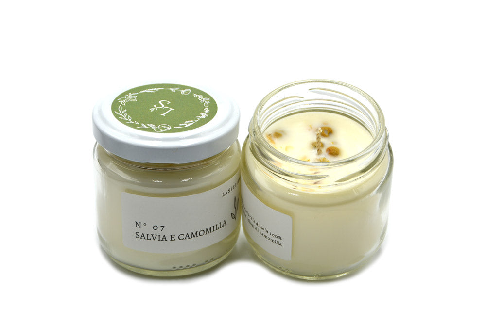 Natural Candle in Jar N.07 Sage and Chamomile