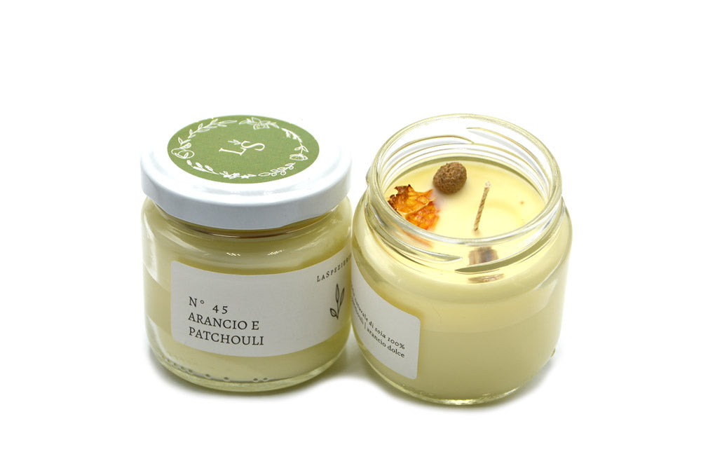 Candela Naturale in Vasetto N.45 Arancio e Patchouly