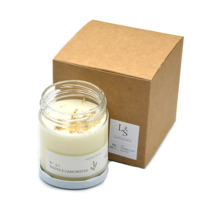 Candela Naturale in Vasetto N.07 Salvia e Camomilla